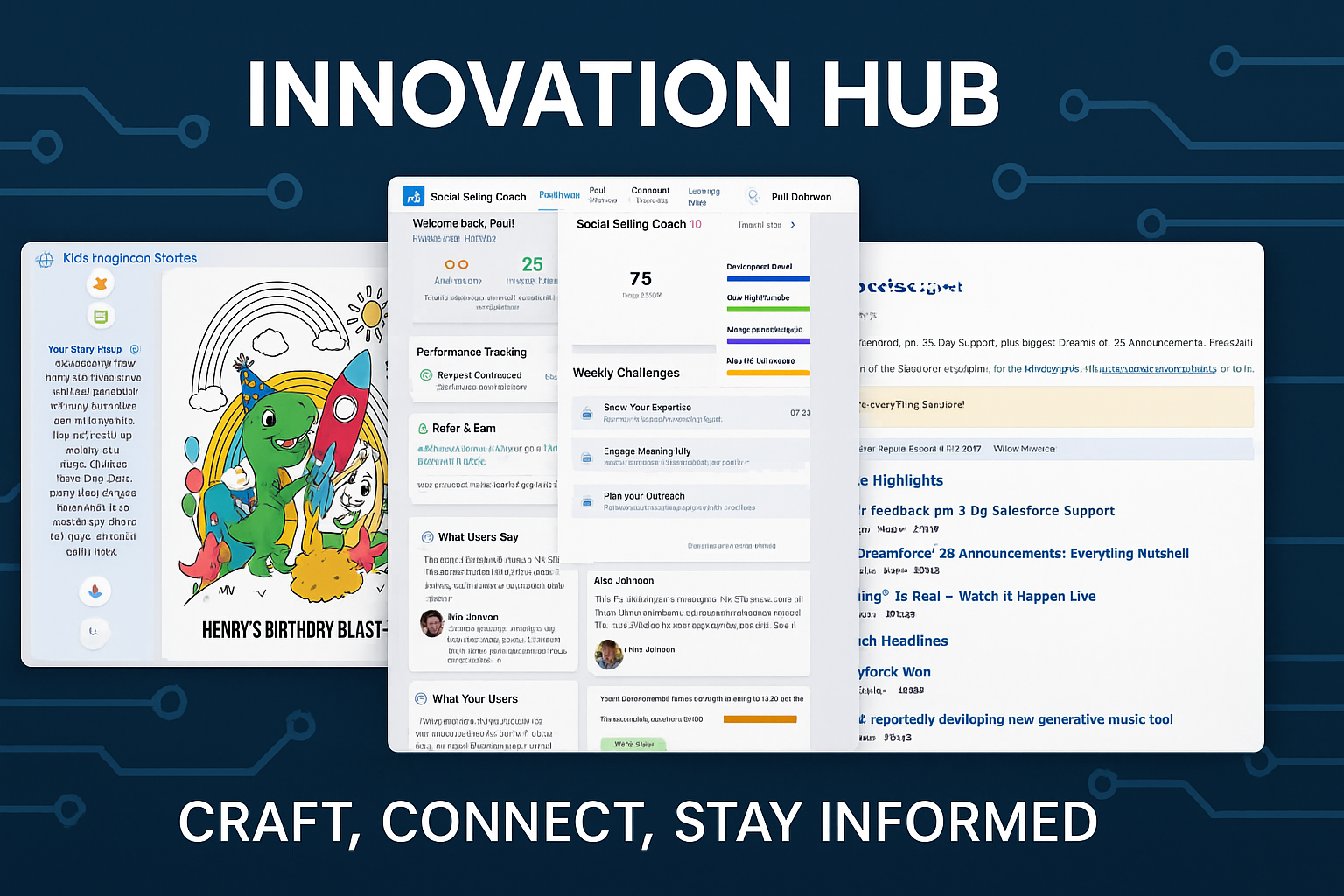 A screen shot of the 3 apps I've built